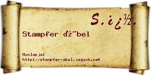Stampfer Ábel névjegykártya